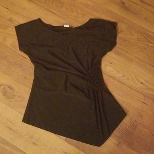 Black shirt with waist detailing